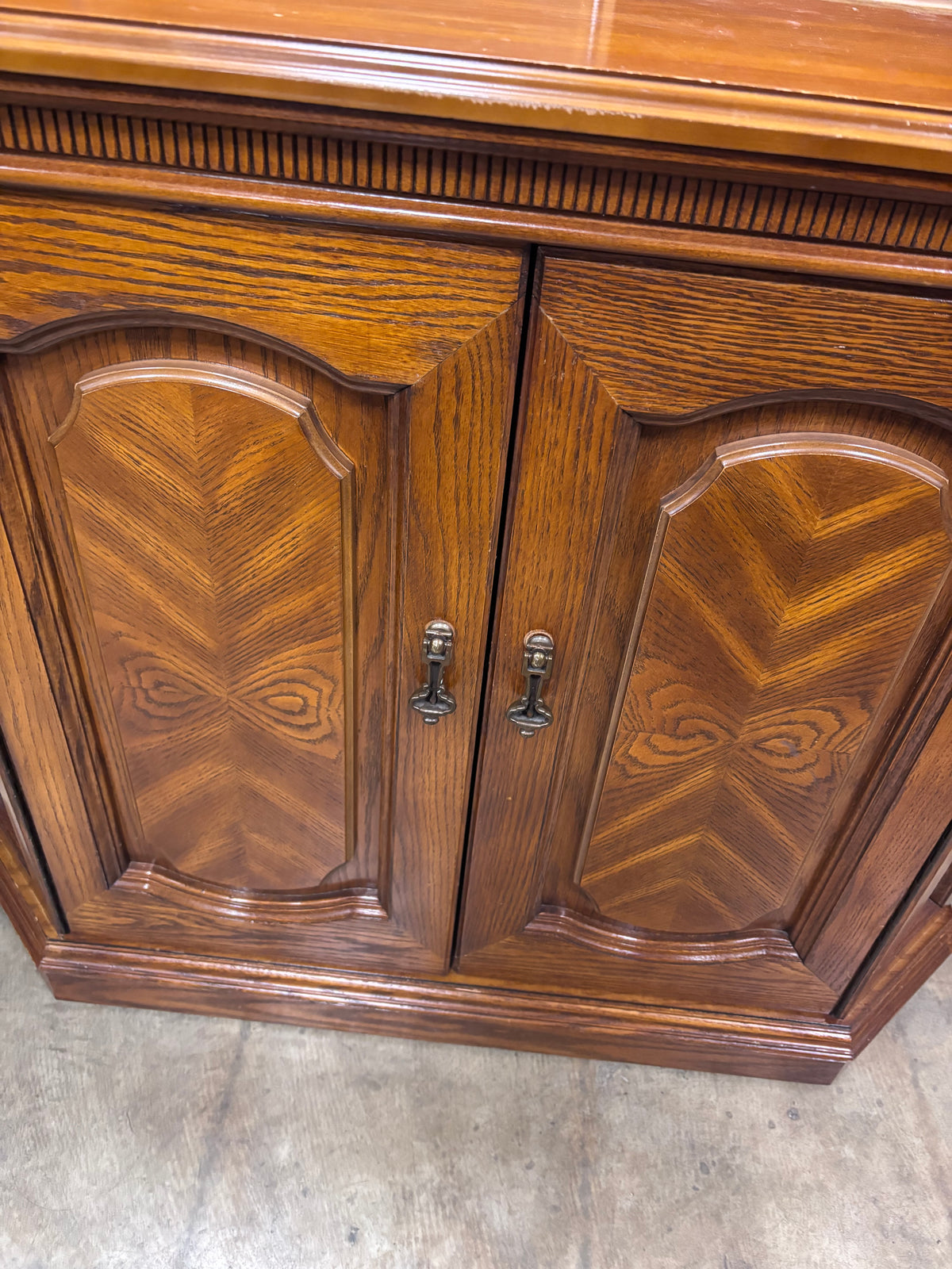 Medium Brown Wood Buffet Cabinet