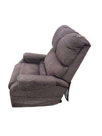 Brown Fabric Power Lift Recliner