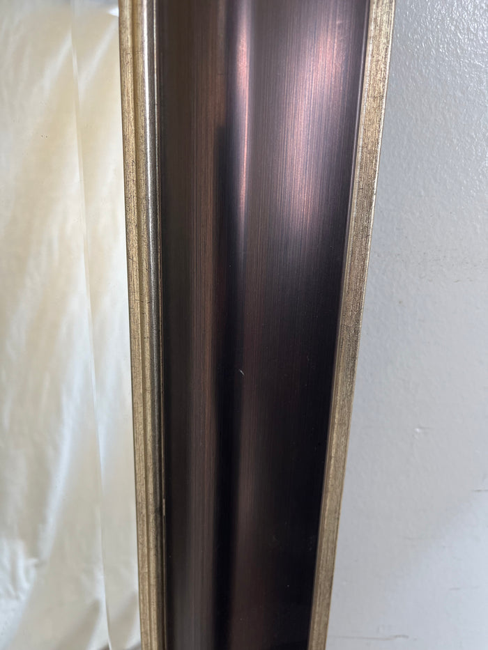 Dark Brown with Gold Trim Mirror