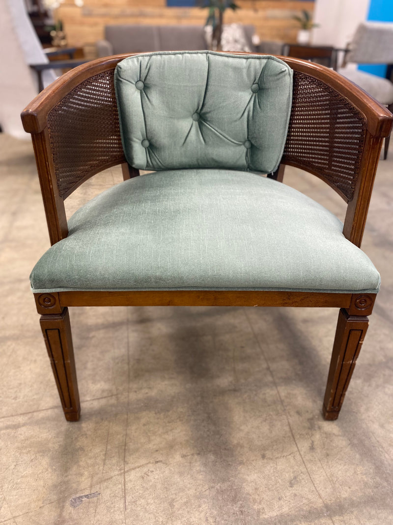 Light Emerald Rattan Lounge Chair