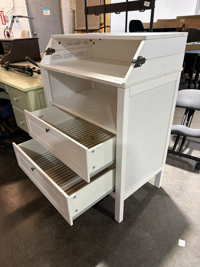 Paloma White Dresser with Flip Top