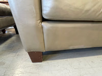 Moss Green Leather Loveseat
