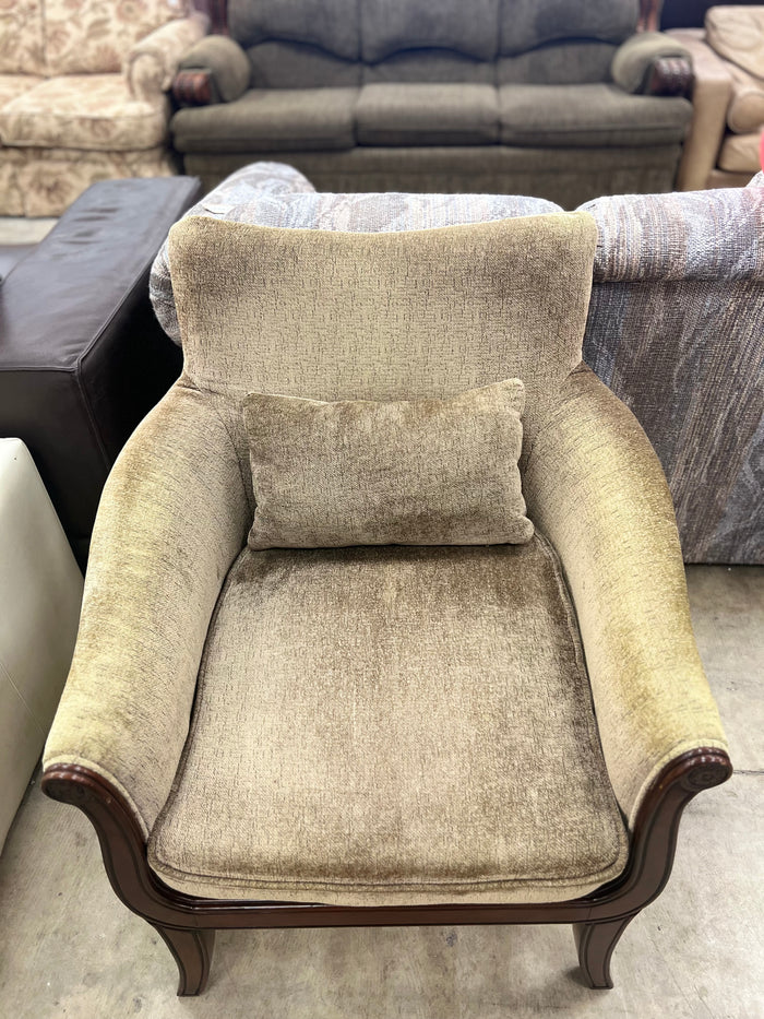 Light Green Upholstered Armchair