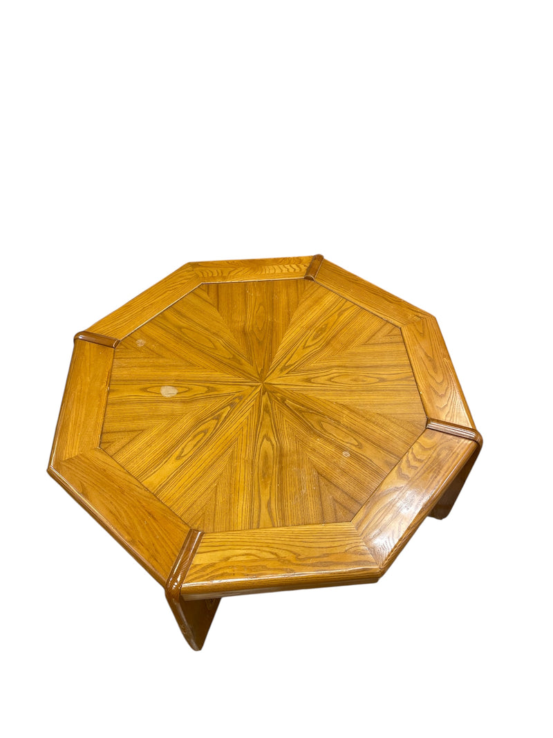 Octagon Wood Coffee Table