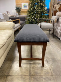 Blue Pattern Cushion Bench