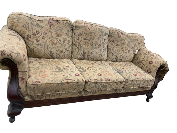 Brown Sofa With Floral Patterns