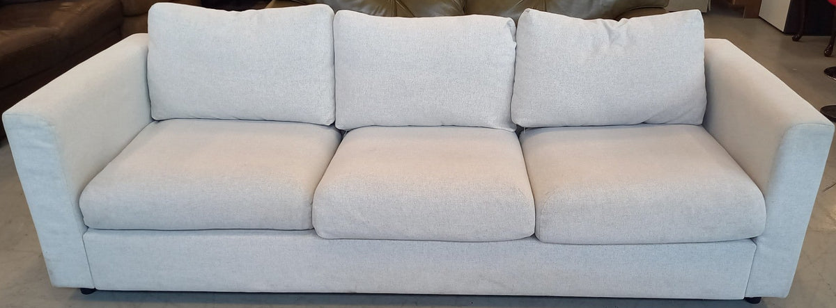 Ikea Grey Three Seater Sofa with Ottoman