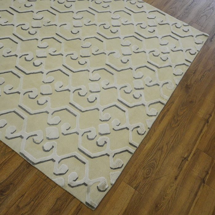 6x9-ft Wool Area Rug - Flourish