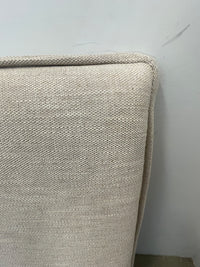 King Headboard in Beige Woven Fabric