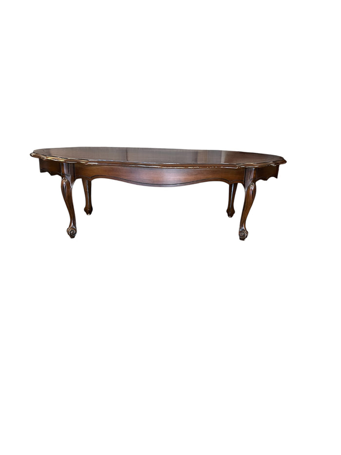 Wooden Coffee Table With Carved Design