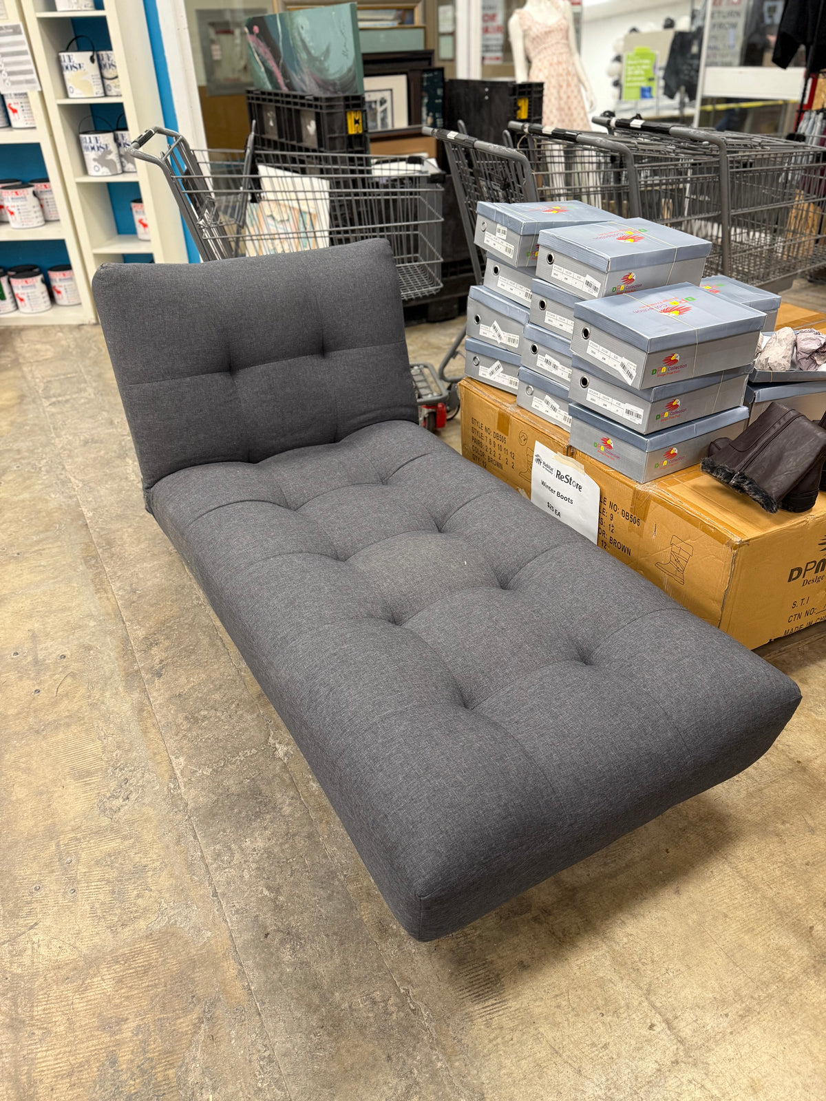 Light Grey Fabric L-Sectional (Set of 2)