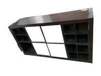 Black Cubed Shelf With Mirror Doors