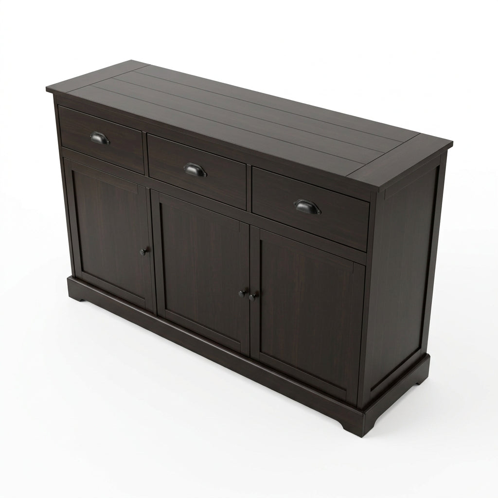 Midnight Brown Wood Sideboard