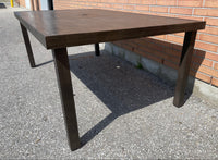 Metal Patio Table with 6 Light Gray Chairs