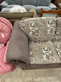 Damask Motif Traditional Styled Loveseat