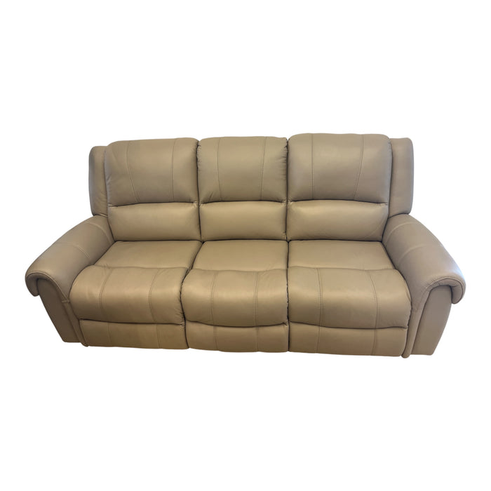 Santa Fe Tan Genuine Leather 2 x Recliner Sofa