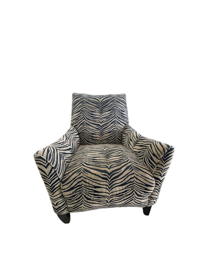 Upholstered Tiger Stripe Armchair