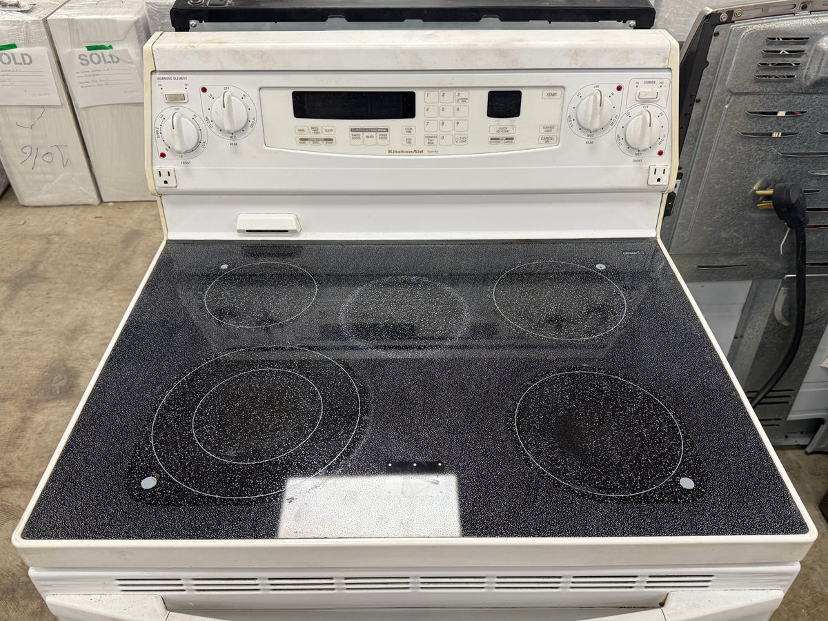White KitchenAid Electric Range Stove