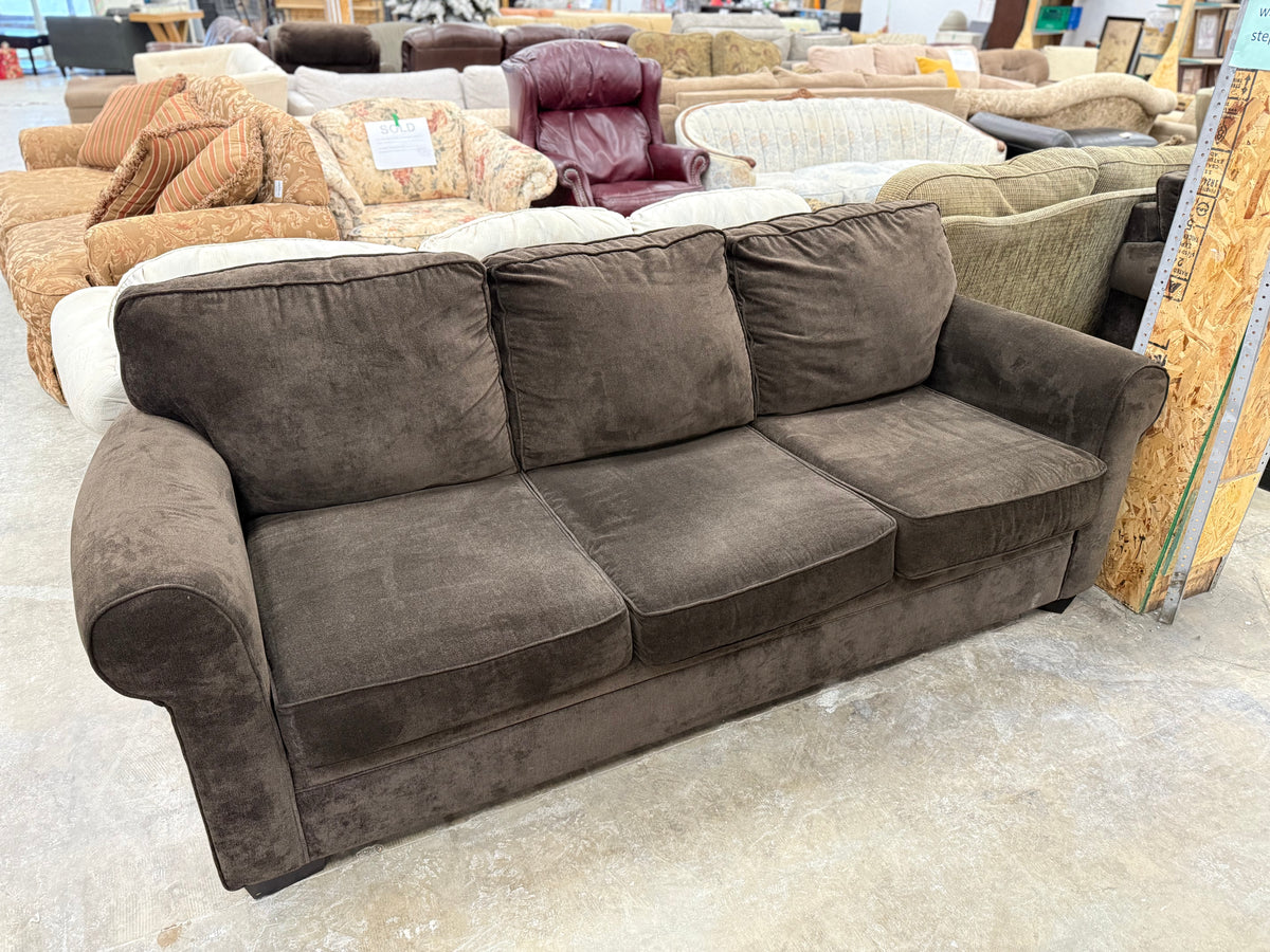 Espresso Brown 3-Seater Sofa