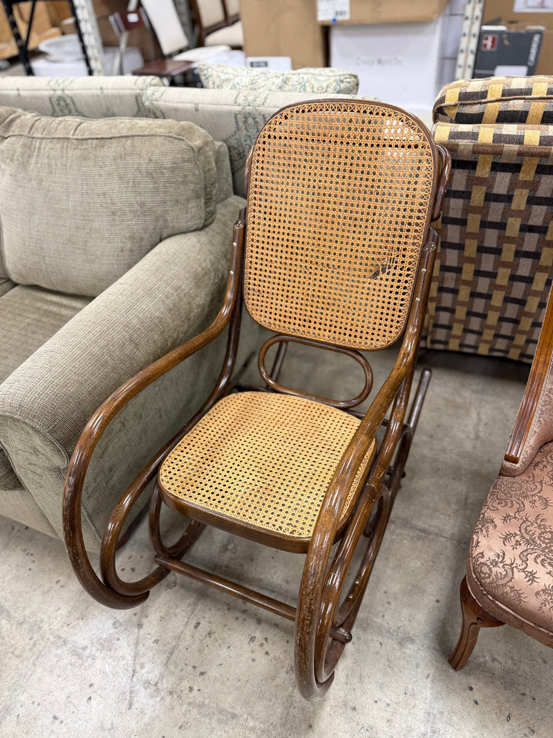 Vintage Thonet-Style Bentwood Rocking Chair