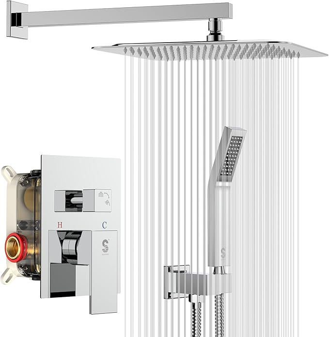 SR SUN RISE Luxury Rain Mixer Shower System Combo Set