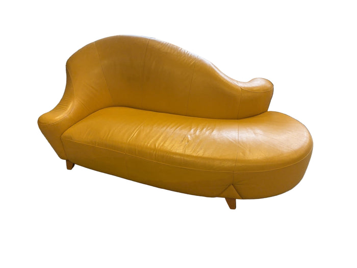 72-Inch Vintage Leather Sofa