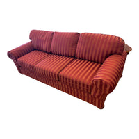 3-Seater Red Fabric Sofa