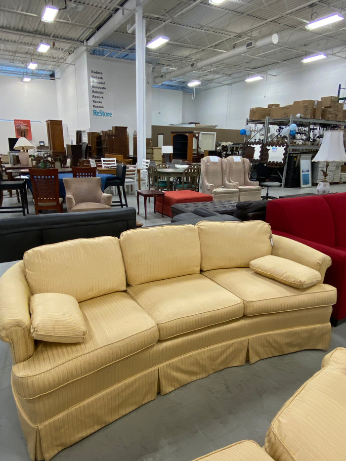 Gold Cabriole 3-seat Sofa