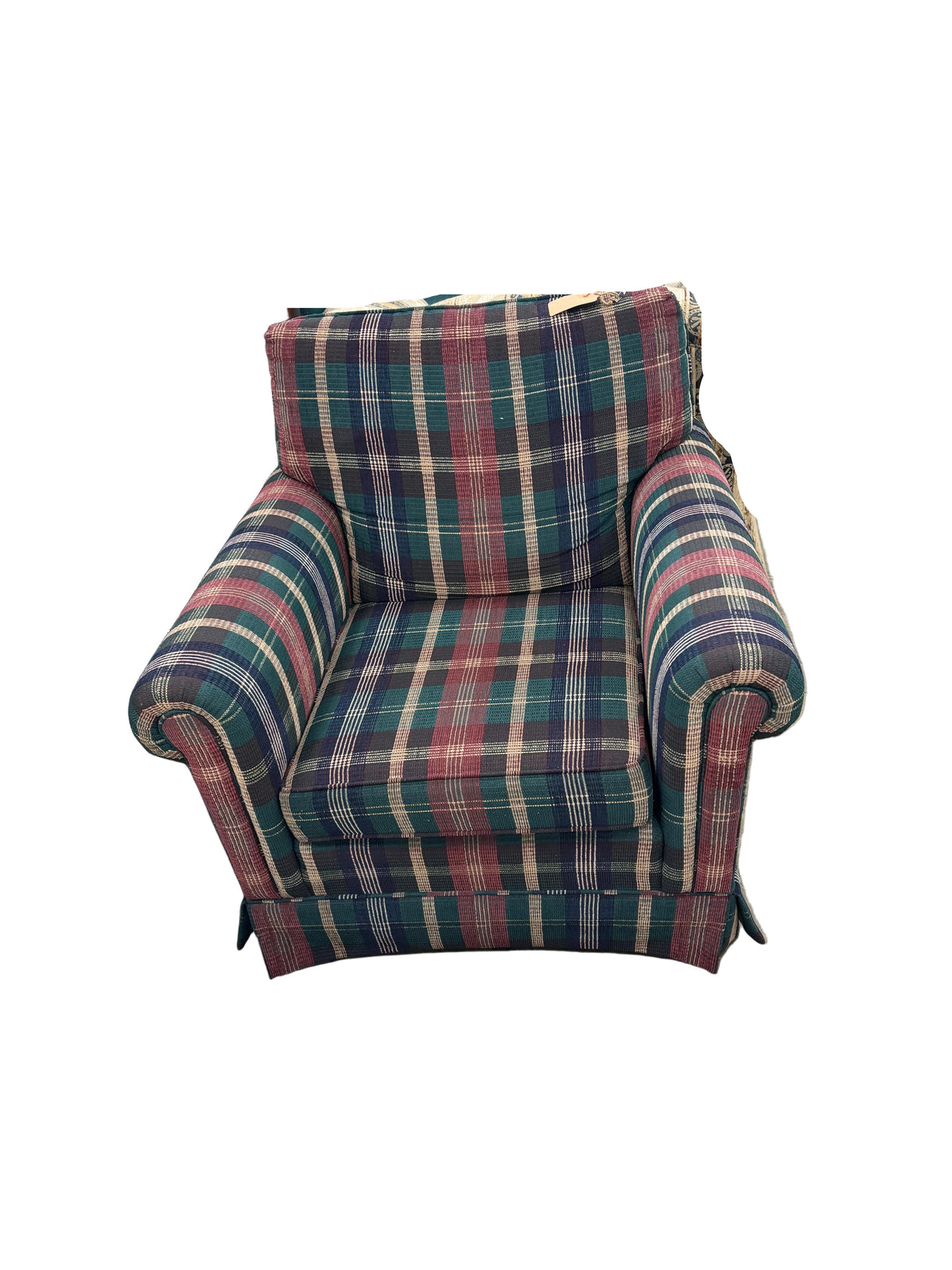 Traditional Plaid Armchair