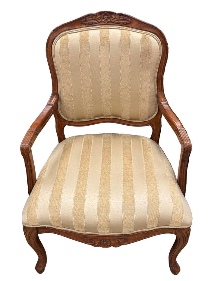 Vintage French Striped Styled Armchair