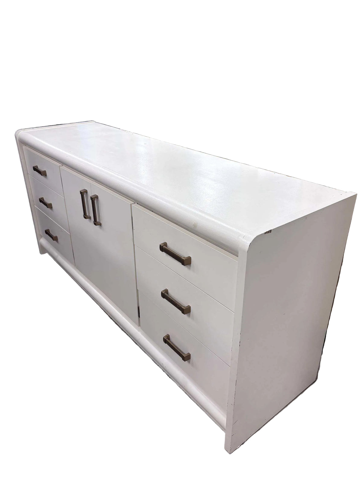 Retro Cream Dresser w. Arched Mirror