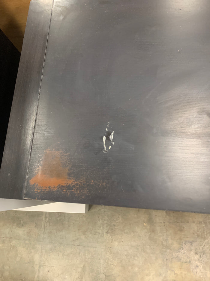 Black Cubed Shelf With Mirror Doors