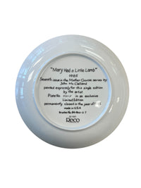 "Mary Had a Little Lamb" Collectors Plate by John McClelland