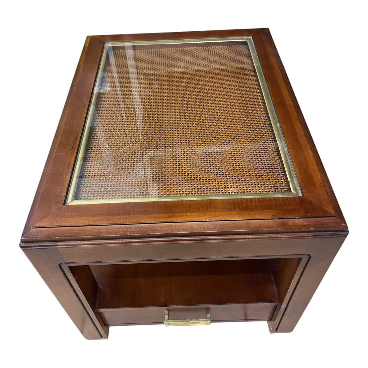 Large Midcentury Wooden Side Table