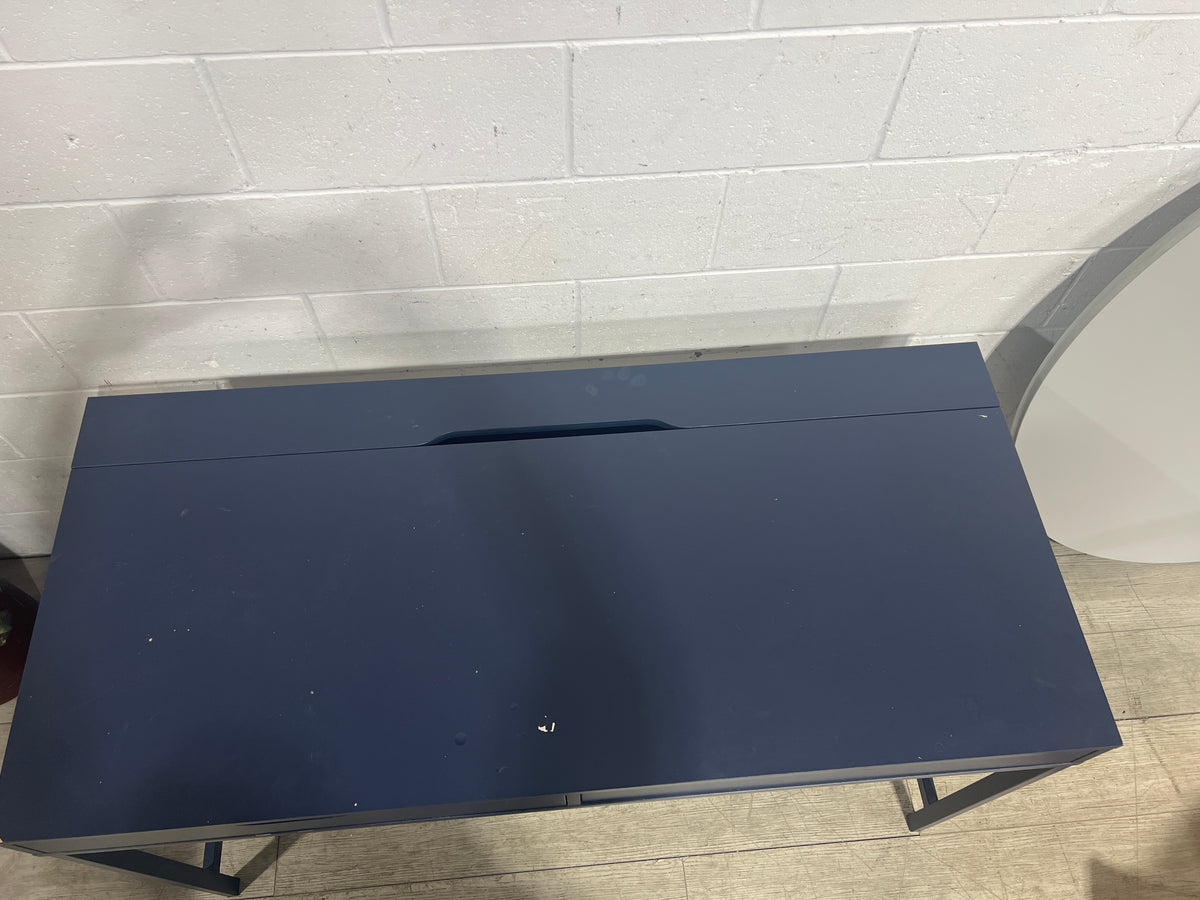 Navy Blue Two Drawer Desk