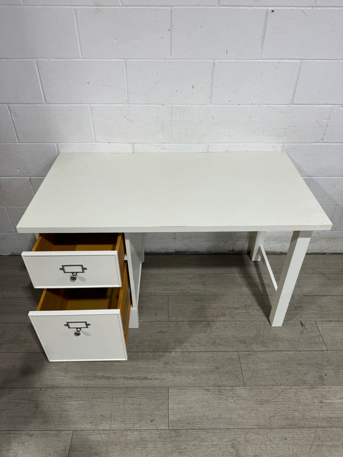Pottery Barn White Desk with Drawers