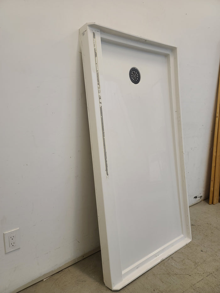 32" x 60" White Shower Base