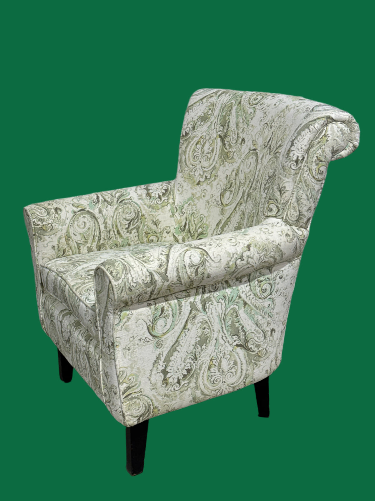Green Paisley Armchair