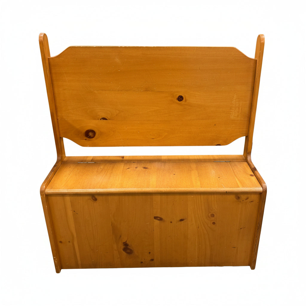 Reclaimed Knotty Pine Storage Bench