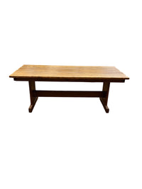 Rustic Trestle Base Coffee Table