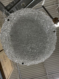 Drizzled Glass and Chrome LED Chandelier