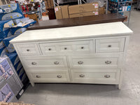 64” W - White 7-Drawer Dresser