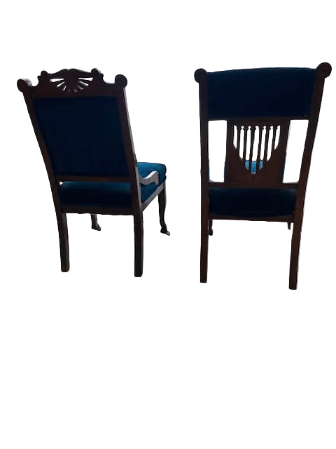 Antique Victorian Eastlake Parlor Chairs - Set Of 2