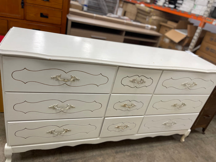 White Dresser With 9 Drawers