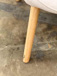 Modern Beige Wingback Accent Chair