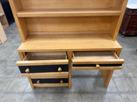 Light Wood and Black Bedroom Desk