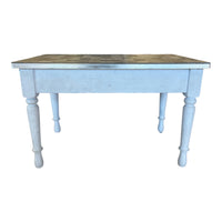 Parquet-Style Grey Rectangular Accent Table