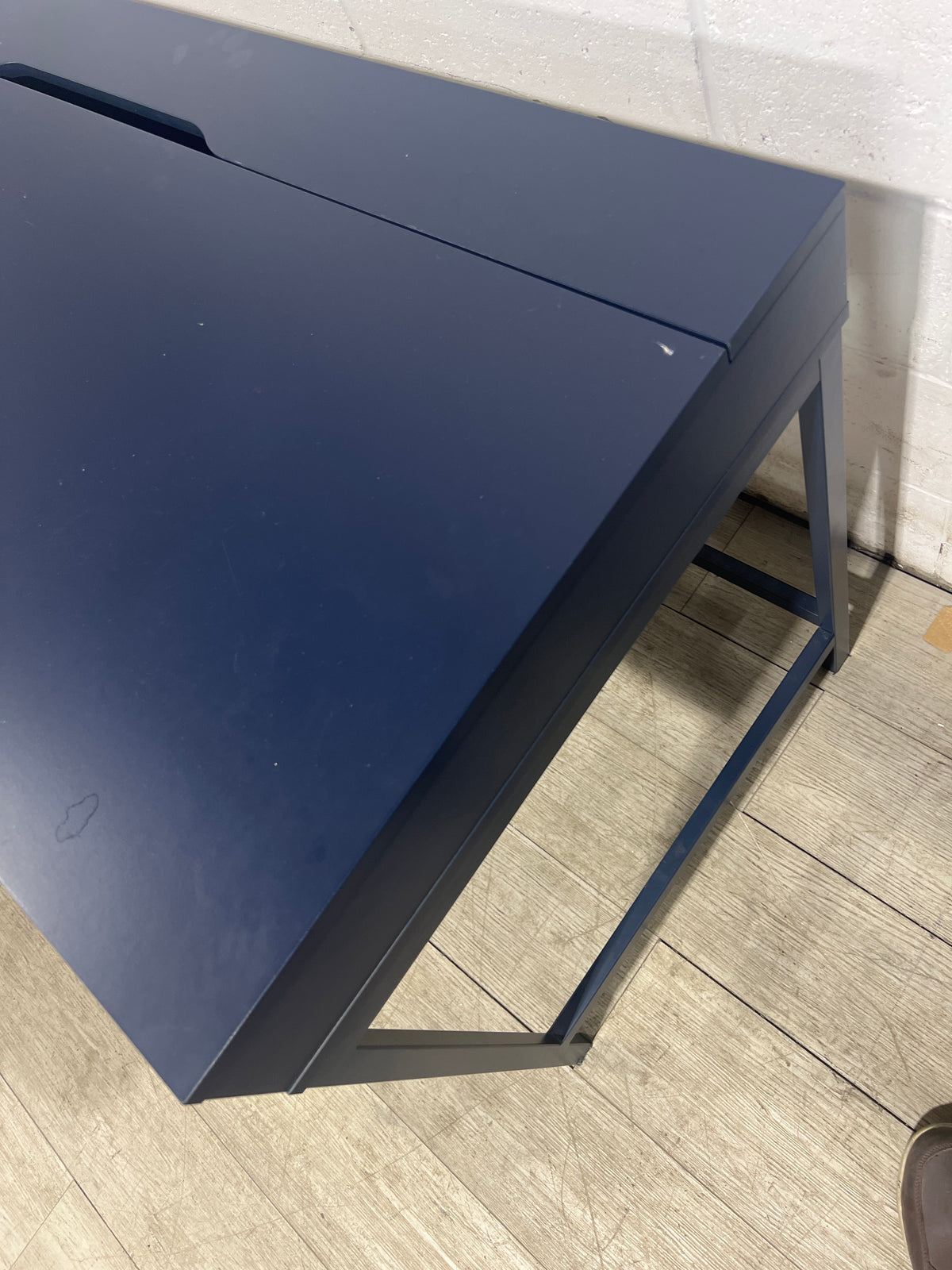 Navy Blue Two Drawer Desk