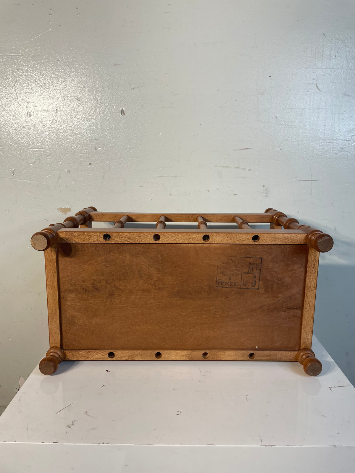 Vintage Roxton Maple Wood Magazine Rack