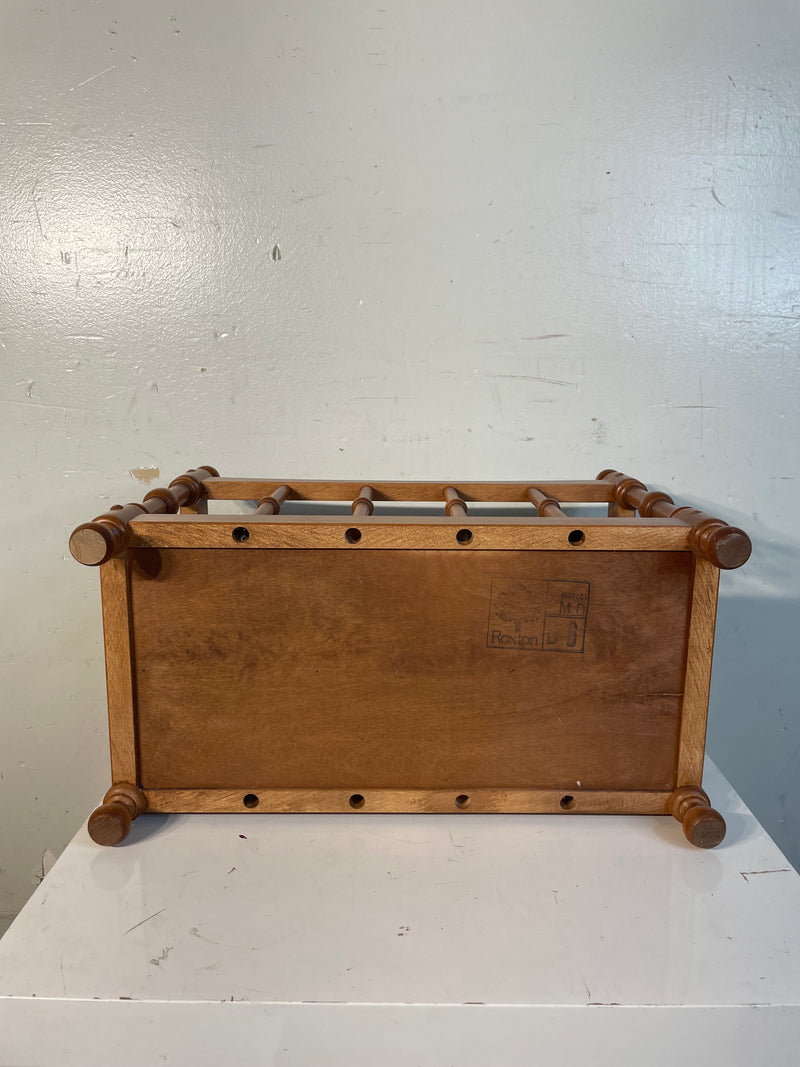 Vintage Roxton Maple Wood Magazine Rack
